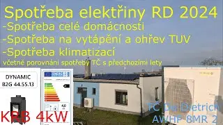 Roční spotřeba elektřiny RD 5+1 2024 s TČ De Dietrich AWHP 8MR 2