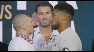 Joshua and Usyk's tense 107-second staredown -20 August 2022