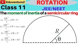 The moment of inertia of a semicircular ring of mass M and radius R about an axis which is passing t
