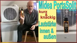 Midea PortaSplit 2024 - Lautstärkemessung Innen & Außenteil - Mobile Klimaanlage ohne Abluftschlauch
