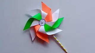 Tricolor Pinwheel from Paper || Independence Day Special || How to Make Tricolor Chakri