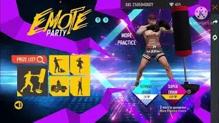 Freefire emote party and Spins for aug skin and KO bundle 