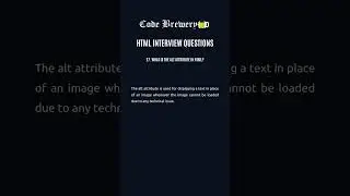 27. What is the alt attribute in HTML?