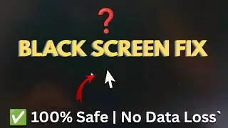 Black Screen With Cursor Problem Solved ✅ Windows 10/11 | No Data Loss