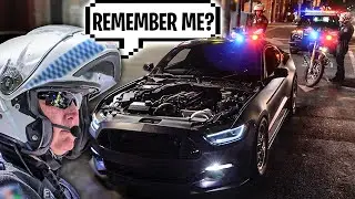 Terrorizing Downtown California in 1000hp Mustang *PULLED OVER*