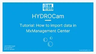 HYDROCam Tutorial - Import Data (English Version)