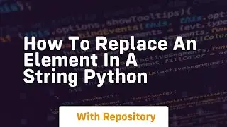 how to replace an element in a string python