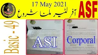 Asf joining letter issue 2021|| Asf Asi & Corporal Joining letter 2021|| Asf offer letter start ||