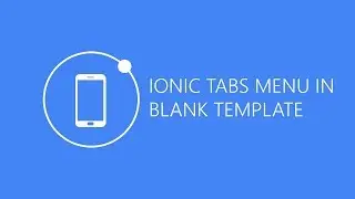 How to create a tabs menu in ionic 2/3 in a blank template