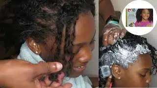 Texturizing My Daughter’s Hair Using Just For Me | No More Crying!