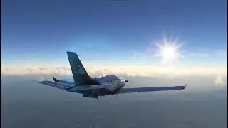MSFS TBM930 Sunset Landing at McClellan-Palomar with ATC
