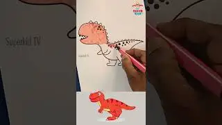 How to do Coloring of a Cute Dino: 
