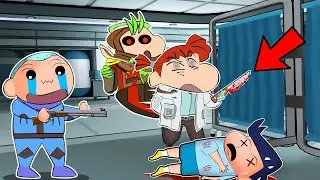 Dementor Shinchan Killed Kazama Using Nene's Dead Body In Super Sus 😱 | Shinchan Playing Among Us 😂