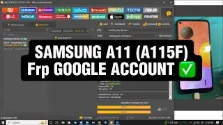 SAMSUNG A11 (A115F) Frp GOOGLE ACCOUNT bypass with UNLOCKTOOL
