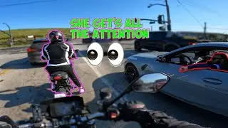 She Almost Crashed! #bikelife #girlrider