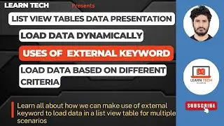 List View Table |Dynamic Qualification| External Keyword | Load data for multiple scenerio |