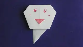 Оригами привидение Как сделать привидение из бумаги Origami Paper ghost
