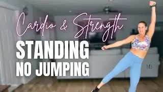 45 MIN Standing Cardio Core + Strength  | All Standing NO JUMPING