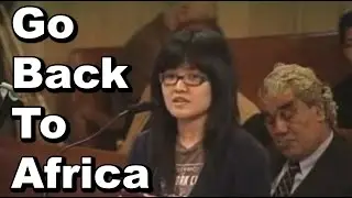 Racist, recently robbed Asian woman goes scorched earth on Black community in town hall tirade.