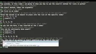 Insert() method for Python Lists