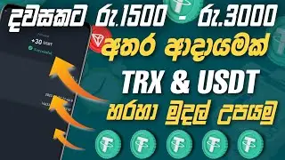 How to earn free Usdt sinhala | make money online sinhala | new Usdt website today passive income
