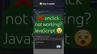 Onclick not working 😕 JavaScript | Solve Code Error | 