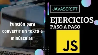 Ejercicio JavaScript: Crear una función que transforme un texto a minúsculas | Paso a paso