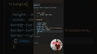 css tricks: Triangle shape using pure css and html 