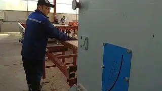 Линия лесопиления на базе станка Алтай СБГ-480 с гусеничной подачей заготовки часть 2