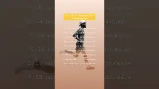 Running pace chart conversion