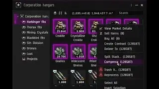 Eve online, corrections: Compression (in athanor)