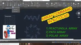 How to use ARRAY COMMAND in autocad || RECTANGULAR ARAY, PATH ARRAY, POLAR ARRAY