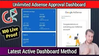 How to Make AdSense Active Dashboard | Latest Unlimited Adsense Approved Active Dashboard 2024