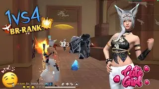 1v4 BR-Rank 🔥 l First 1v4 clutch after my hand operation ❤️‍🩹 Full using 🧠 in gameplay.....