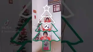 gaya foto anak menyerupai  pohon natal 