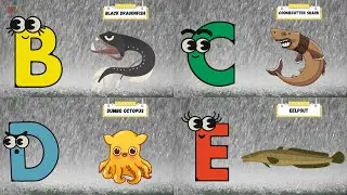 ABC Deep-Sea Creatures 🌊🐙 | Learn Ocean Animals A to Z | UZR Kids #abcd #kids
