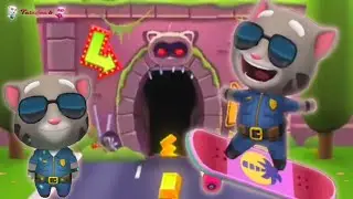 Talking Tom Gold Run - The Hammer of Justice - Officer Tom - Gameplay Alltrailers.