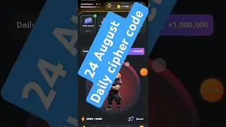24 August Morse Code Hamster Kombat | 1Million Points Daily Cipher | Hamster Kombat Today Morse Code