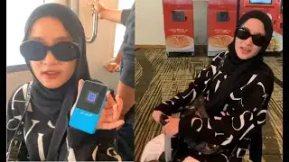 MOMEN KESERUAN NISSA SABYAN SAAT DI BANDARA CHANGI SINGAPURA