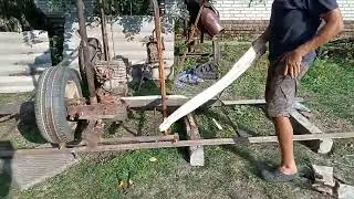 Саморобна пилорама. Перший запуск