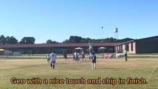 Pearson with an assist to Geo from a free kick.  Ball never touches the ground!