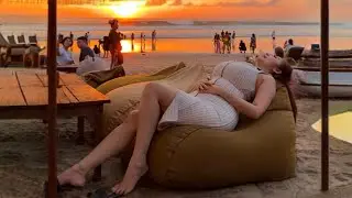 SANTAI, TIDURAN , MAKAN , DI PANTAI SEMINYAK