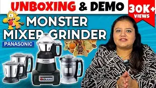 Panasonic MX-AE475 750 Watts Monster | Super Mixer Grinder | Unboxing & Product Demo | Hindi