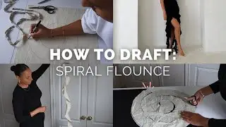 HOW TO SEW: Draft a spiral flounce ruffle. Beginner friendly - step by step sewing tutorial #sewing