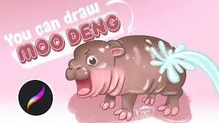 How to draw Moo Deng on PROCREATE