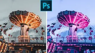 Cyberpunk Color Grading   Photoshop Tutorial Fast & Easy