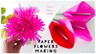 How to make paper flowers #tutorial #papercraft #paperflower #origami #anthurium #pink #diyflowers