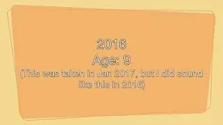 (2023 now added!) Evolution of my voice 2007-2023 (16 years!)