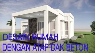 Desain Rumah dengan Atap dari dak beton - 1 Kamar tidur