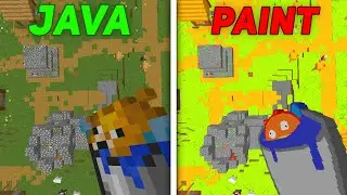 MLG water bucket java vs paint Minecraft